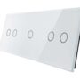 70212-61 Pięciokrotny biały panel szklany LIVOLO