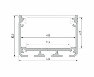 Wymiary profilu aluminiowego Iledo