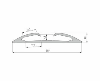 Wymiary profilu aluminiowego Reto