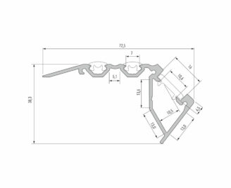 Wymiary profilu aluminiowego Scala