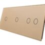 70112-63 Czterokrotny złoty panel szklany LIVOLO