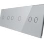 701212-64 Srebrny panel szklany 1+2+1+2