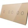70122-63 Pięciokrotny złoty panel szklany LIVOLO