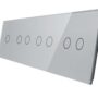 701222-64 Srebrny panel szklany 1+2+2+2