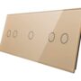 70212-63 Pięciokrotny złoty panel szklany LIVOLO