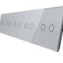 7022222-64 Srebrny panel szklany 2+2+2+2+2
