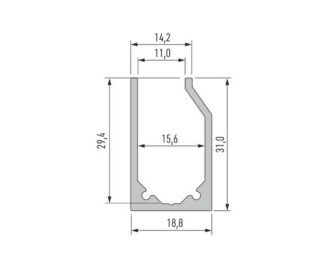 Wymiary profilu aluminiowego I10