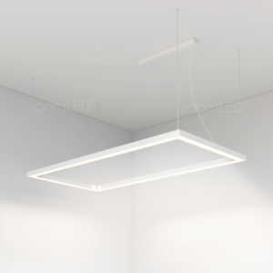 Lampa liniowa prostokąt wisząca zoomLED® biała 120x60cm CRI>90 140W 11760lm 4000K