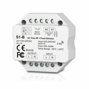 Ściemniacz AC TRIAC do urządzeń LED na 230V - sterownik S1-B odbiornik BLACK series