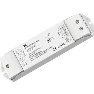 Uniwersalny sterownik do taśmy LED MONO CCT RGB RGBW 4 kanałowy 20A - V4 BLACK series