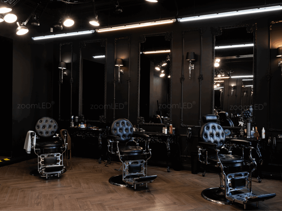Ciekawie zaaranżowany salon fryzjerski