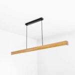Lampa wisząca prosta w kolorze dębu