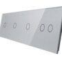 701112-64 Srebrny panel szklany 1+1+1+2
