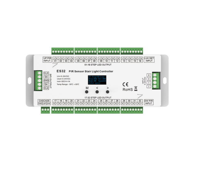 sterownik_ES32_oświetlenie_led_schodów_pir_czujnik