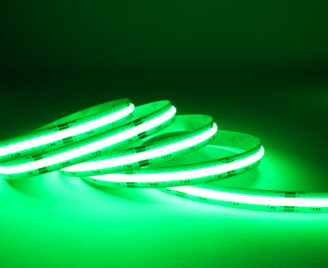 Taśma zoomLED® COB FOB 15W LED IP20 RGB świecąca w kolorze zielonym