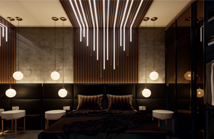 Lamele ścienne z lampami LED