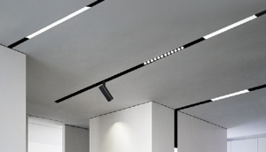 Czarna wpuszczana magnetyczna lampa