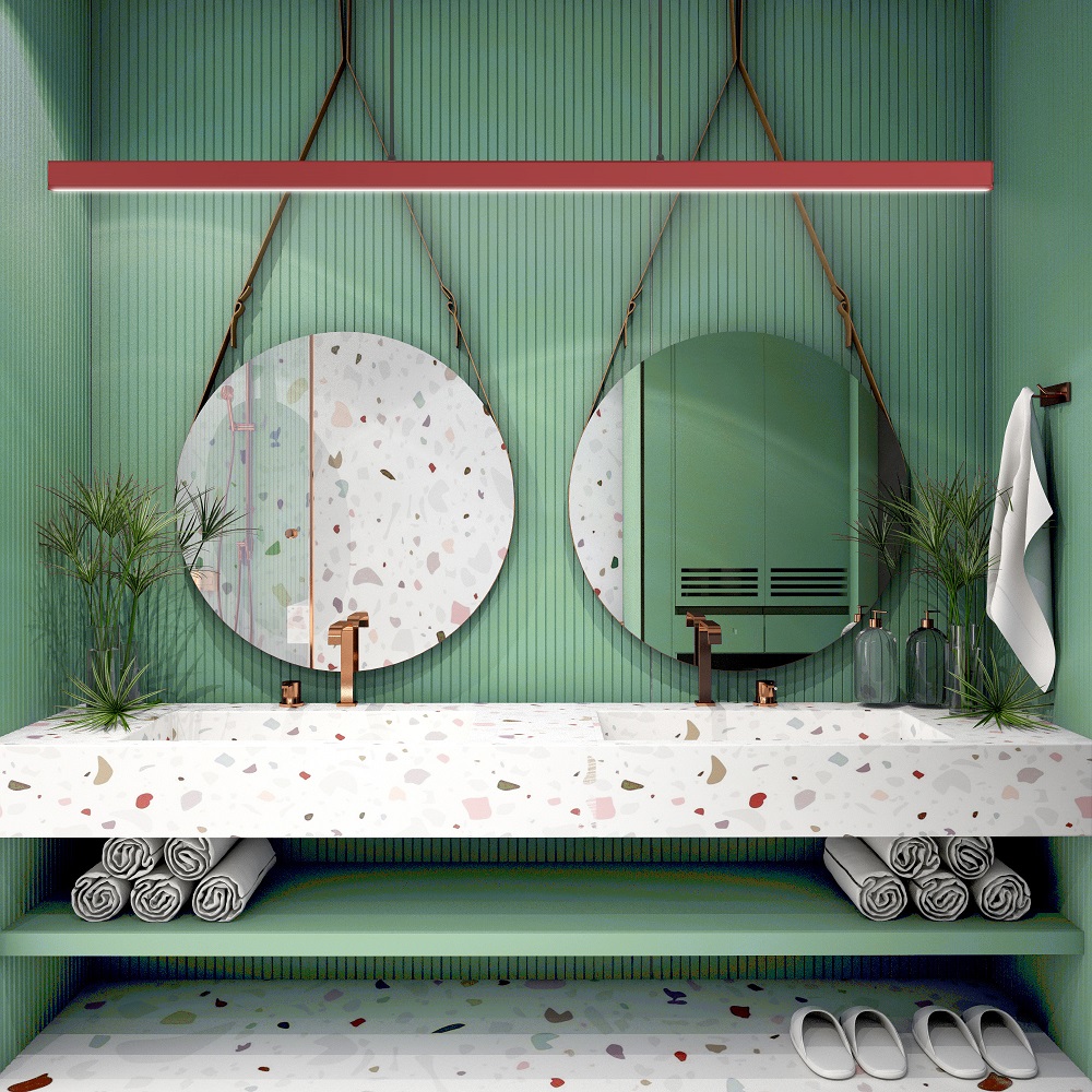 Modern Bathroom Interior design,trend design 2019 ,3d rendering