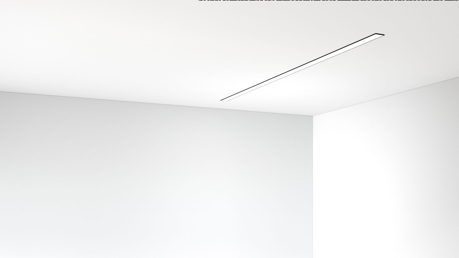 Czarna lampa ledowa wpuszczana w sufit
