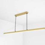 Lampa wisząca ledowa w złotym kolorze