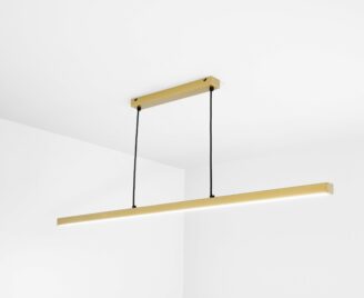 Lampa wisząca ledowa w złotym kolorze