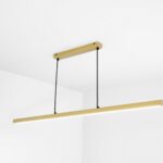 Lampa wisząca ledowa w złotym kolorze