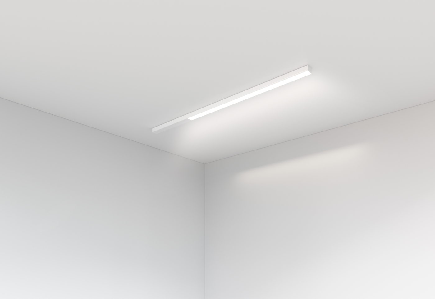 Prosta lampa ledowa zamontowana na suficie