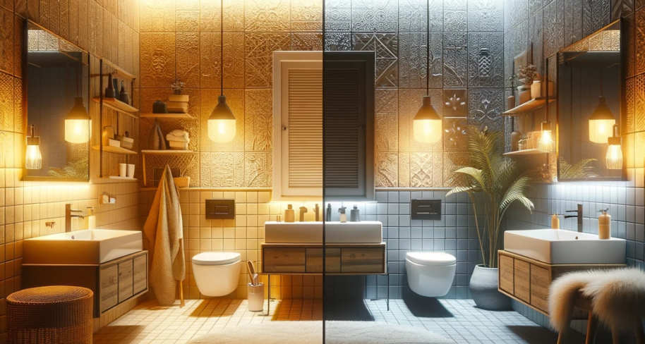 Jaka barwa światła do łazienki? porównanie ciepłej i zimnej barwy oświetlenia