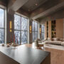 chic modern design of a dark expensive interior of a luxurious c